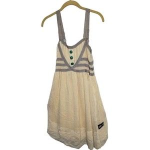 Matilda Jane S'Wonderful Spearmint Yellow Gingham Gauze Dress Size Small Babydol